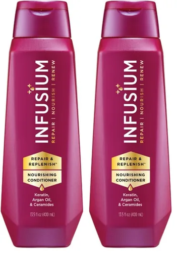 Vista 7 de Infusium Acondicionador Nutritivo Reparador y Reabastecedor - Acondicionador para el Cabello con Queratina, Aceite de Argán y Ceramidas - Adecuado