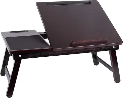Vista 3 de Sofia + Sam Bandeja de cama para laptop multitarea Soporta portátiles de hasta 18 pulgadas Nogal (bandeja para zurdos)
