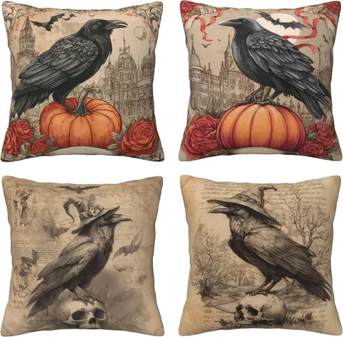 Vista 11 de Worltoldb Juego de 4 fundas de almohada de oso de Navidad con ciervo, para invierno, de Navidad, decorativas, de lino suave, funda de cojín cuadrada