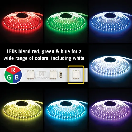 Vista 3 de Armacost Lighting RibbonFlex Home 614250 - Cinta de luz LED multicolor (60 ledes/metro, 32,8 pies (32.8 ft)