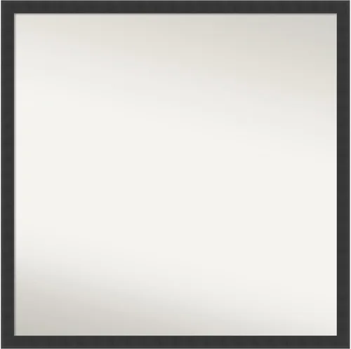 Vista 85 de Amanti Art Espejo de baño negro para sobre fregadero, 22 x 22 pulgadas, espejo de tocador cuadrado estrecho negro Avon, marco de madera casual