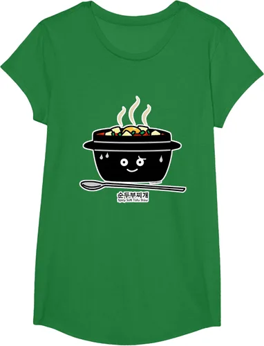 Vista 87 de Sopa coreana de guiso de tofu suave picante Sundubu jjigae huevo caliente, gris, S Negro