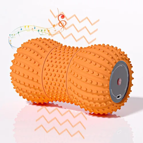 Vista 10 de Pelota de masaje de maní vibratoria 2 en 1 con 6 modos de masaje, bola de rodillo de masaje vibratoria recargable para recuperación muscular, azul
