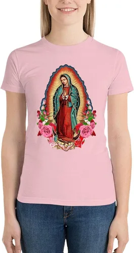 Vista 7 de Our Lady of Guadalupe Virgin Mary - Camiseta de algodón para mujer