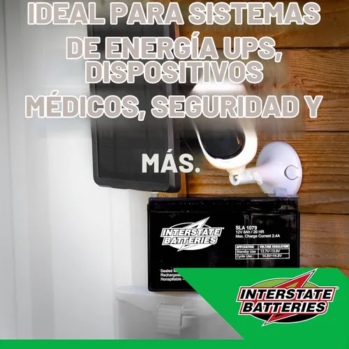 Vista 4 de Baterías interestatales SLA Batería 12V 8Ah AGM VRLA (terminal F2) SLA1079