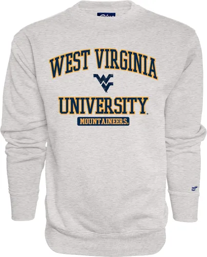 Vista 15 de Blue 84 Men's Alabama Crimson Tide Crewneck Sweatshirt Twill Applique Grey