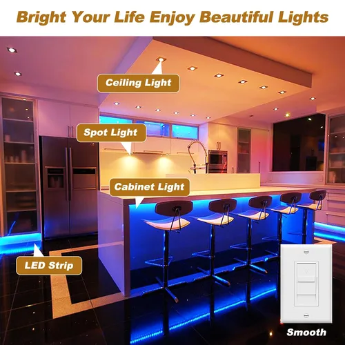 Vista 6 de Controlador LED regulable de 12 V, transformador LED Triac ELV/MLV de 60 W compatible con interruptores Lutron y Leviton, fuente de alimentación