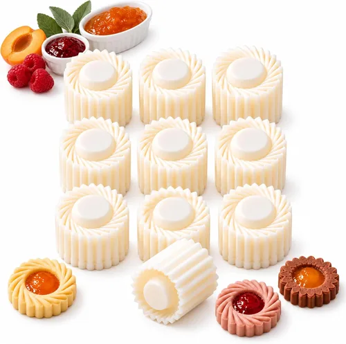 Vista 11 de Prensa de molde Mooncake 2 en 1, moldeador de galletas y pastelería ABS de 4 pzas