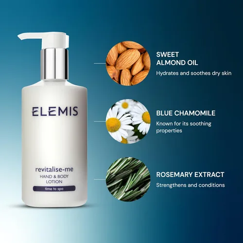 Vista 4 de ELEMIS Loción para manos y cuerpo Revitalise-Me Deeply hydrating hand and body lotion. Nourishing cream enriched with Jojoba & Castor Oils to