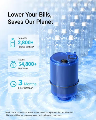 Vista 8 de AQUA CREST Filtro de agua certificado NSF, repuesto para todos los sistemas de filtración de grifos PUR®, PUR®PLUS y paquete de 3 filtros