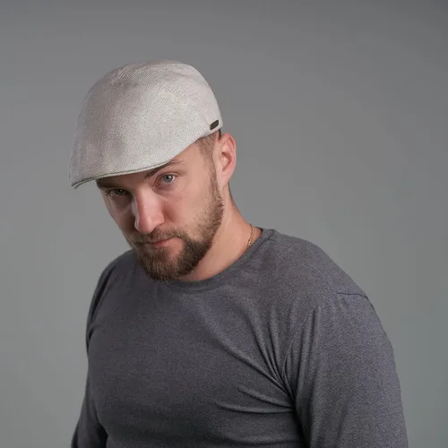 Vista 5 de Sterkowski Ivy Five - Gorra plana de lino 100% natural para hombres y mujeres, súper ligera, 5 paneles sin forro Beige