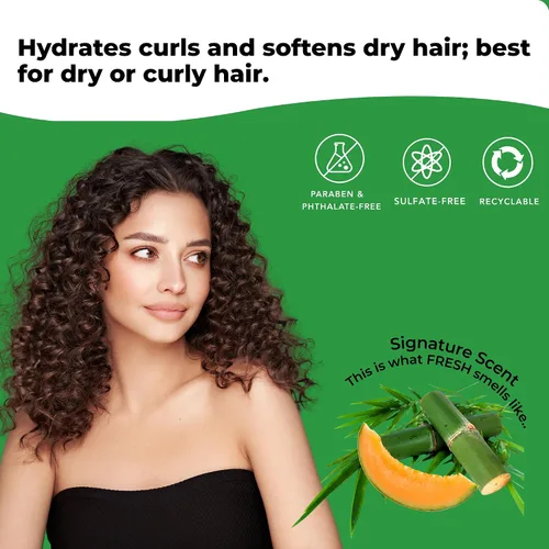 Vista 6 de DANI Naturals Bamboo Bergamota Champú sin sulfato, vegano, hidratante, espesa e hidrata, 12 onzas líquidas