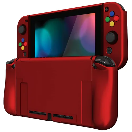 Vista 42 de PlayVital AlterGrips Ergonomic Grips Cover for Nintendo Switch, [2 Design] Interchangeable Comfort Dockable Protective Case with Screen Protector &