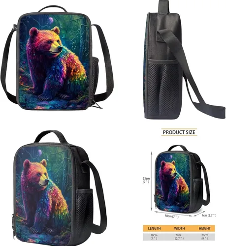 Vista 150 de FOR U DESIGNS Fuego baloncesto impreso niños escuela mochilas viaje mochila libro bolsa