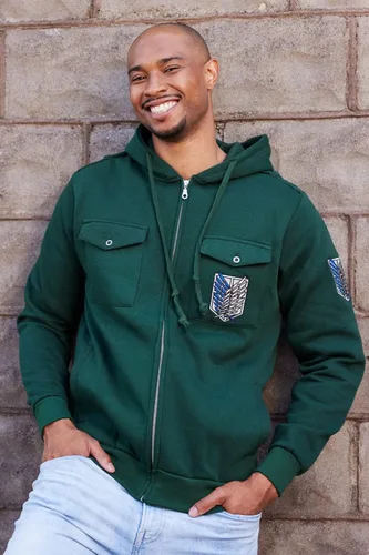 Vista 5 de Ripple Junction Attack on Titan - Sudadera con capucha unisex para adultos, estilo militar, con cremallera completa