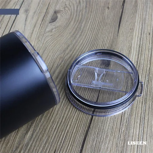 Vista 4 de Tapa de vaso compatible con vasos enfriadores Yeti y más de 20 onzas, a prueba de salpicaduras, tapa deslizante, apta para popote 567 g