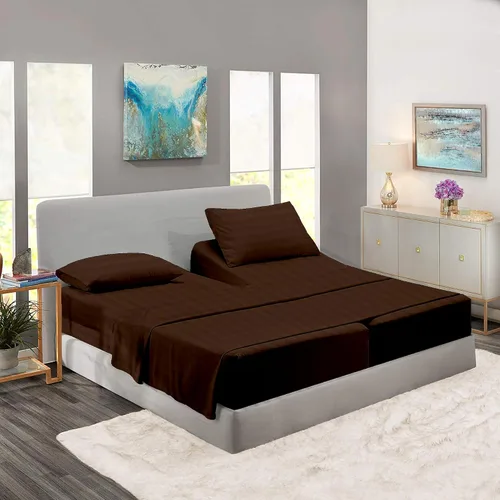 Vista 10 de Rajlinen Split Queen Sheet Sets for Adjustable Beds - Sheets for Sleep Number Bed 15" Deep Pocket - 100% Cotton Split Queen Bed Sheet Set - Split
