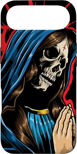 Vista 27 de Día de los Muertos - Praying La Calavera Catrina - Funda de Santa Muerte para iPhone 17