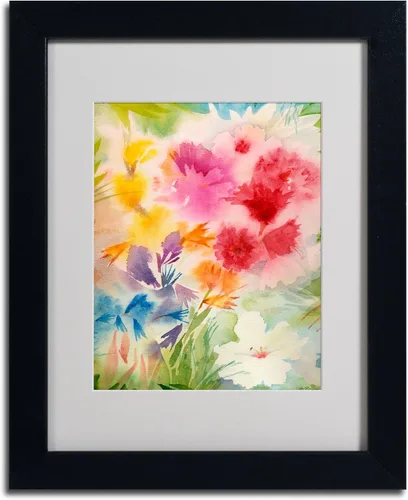 Vista 2 de Trademark Fine Art Sheila Golden - Arte enmarcado con marco negro brillante para jardín, 11 x 14 pulgadas