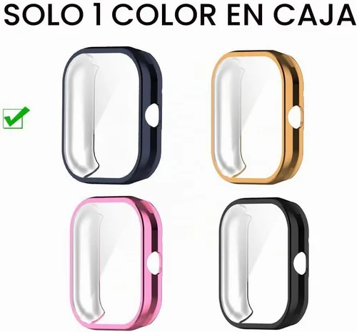 Vista 2 de Fundas de reloj compatibles con MILOUZ aeac KALINCO Quican Hoowel Veryfit IDW19 1.8" Smart Watch, funda de TPU con protector de pantalla, cuerpo Azul