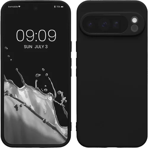 Vista 148 de kwmobile Funda compatible con Google Pixel 9 - Funda protectora delgada de TPU para teléfono - Acabado mate suave - Piedra antigua