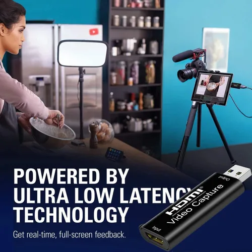 Vista 8 de SLAJOY Tarjetas de captura de Audio y Video mejoradas, tarjeta de captura de 1080p 60fps, USB de Ultra alta velocidad para Video juegos, transmisión