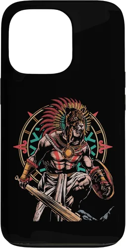 Vista 10 de Funda para iPhone 11 Pro Max Aztec Jaguar Ancient Warrior Native Mexican Mythology Case