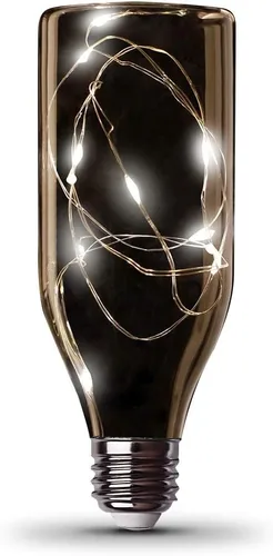 Vista 12 de Feit Electric FY/G25/SW/CR/LED 1W Bombilla LED G25 de Vidrio de Grieta de Hadas Mágica Decorativa, 12.4 cm x 7.9 cm, Luz Blanca Suave de 2700K