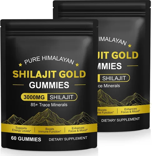 Vista 9 de Shilajit - Gomitas para hombres y mujeres, puras y naturales de oro del Himalaya Shilajit que aumentan la energía, apoyo inmunológico y ayuda a