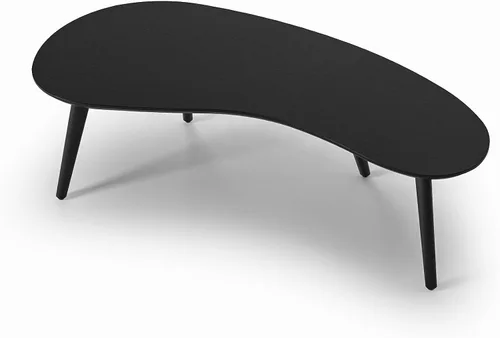 Vista 8 de Camaflexi Mesa de centro en forma abstracta moderna de mediados de siglo/madera/acabado negro