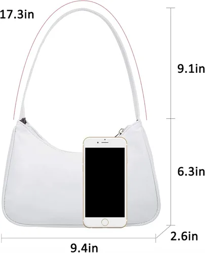 Vista 7 de Bolsos de hombro para mujer, lindo bolso de mano Hobo con cierre de cremallera
