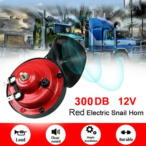 Vista 6 de Bocina de tren de 300 dB para camiones de aire fuerte, cuerno de caracol eléctrico, cuerno de caracol de motocicleta para automóvil y motocicleta