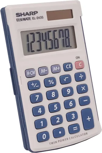 Vista 2 de Sharp Calculadoras EL-243SB Calculadora de bolsillo de 8 dígitos