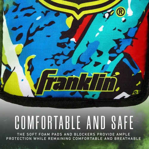 Vista 4 de Franklin Sports NHL Almohadillas de rodilla para portero juvenil de hockey + Casco - Equipo de portero de hockey mini para niños + Equipo +
