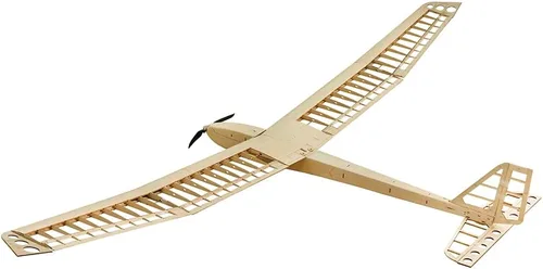 Vista 4 de Balsa Wood Glider Plane F25 AION-25 - Kit de avión de vela sin ensamblar de 98.425 in (98 pulgadas) Envergadura grande RC planeador de vela F3P Kit