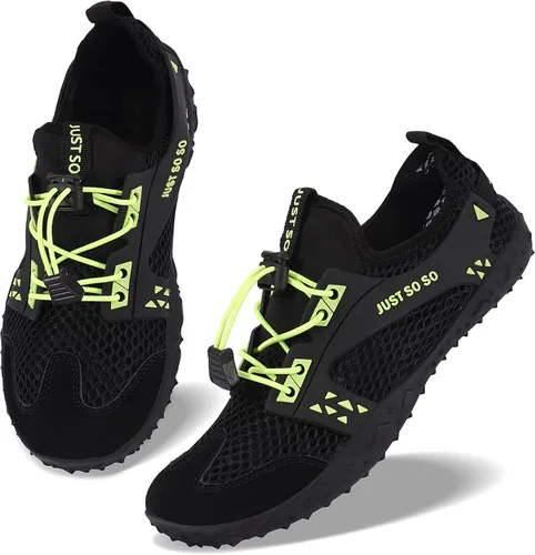 Vista 4 de Zapatos de agua para hombre y mujer, de secado rápido, para playa, natación, surf, barco, deriva, senderismo, yoga, ciclismo, A2 y negro