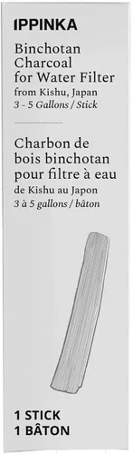 Vista 4 de IPPINKA Kishu Binchotan - Purificador de agua de carbón – Reduce la dureza, absorbe el olor, filtra 3-5 galones en 9-10 horas
