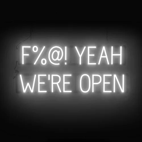 Vista 53 de SpellBrite Letrero LED Neon OPEN para negocios - Azul, 17" x 6