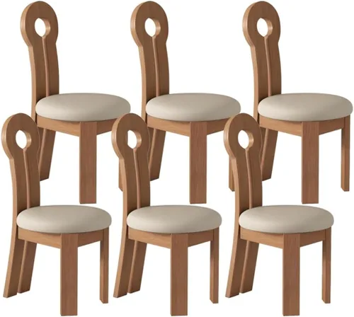 Vista 49 de YVYKFZD Dining Chairs Set, Solid Wood Dining Room Chair, Upholstered Kitchen Chairs, Unique Key-Shaped Living Room Chair, for Offices Bedroom Study