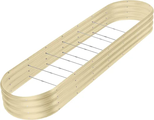 Vista 16 de Land Guard Kit de cama de jardín elevada galvanizada de 8 x 2 x 1 pies, cajas de jardín elevadas de capacidad de 108 galones para exteriores, camas
