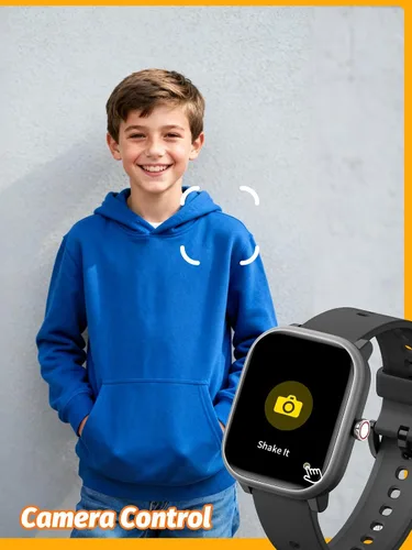 Vista 7 de Reloj Inteligente para Niños y Niñas, Rastreador de Fitness con Monitor de Frecuencia Cardíaca y Sueño, Pantalla Táctil de 1.83" con 12
