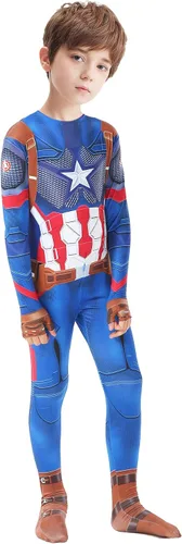Vista 4 de NURCIX Disfraz de superhéroe de Halloween para niños