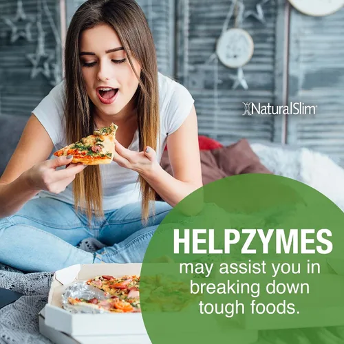 Vista 4 de NaturalSlim Enzimas Digestivas para Mujeres y Hombres - Helpzymes Enzimas Esenciales para la Digestión, Salud Intestinal, Alivio de la Hinchazón