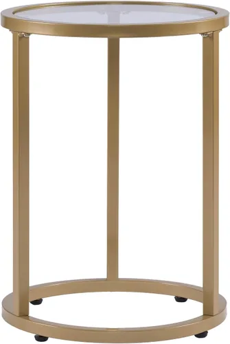 Vista 8 de SEI Furniture Evelyn Glam - Juego de mesa auxiliar nido (2 unidades), color dorado