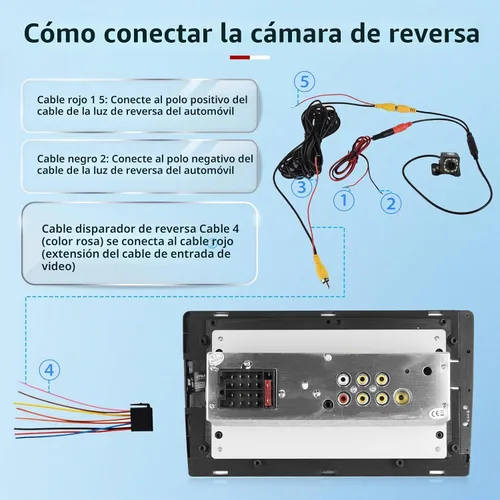 Vista 6 de Cámara de respaldo de visión trasera del coche HD 170 ° gran angular 12 LED visión nocturna para vehículos recreativos, camiones, remolque, SUV