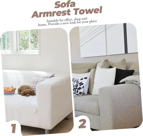 Vista 6 de IMIKEYA Juego de protectores elásticos para reposabrazos de sofá, fundas de brazo de muebles para reposabrazos de sofá