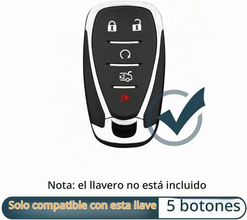 Vista 2 de Funda de silicona para llavero de 2 piezas, protector sin llave compatible con Chevrolet Chevy Malibu Camaro Cruze Equinox Sonic Spark Traverse