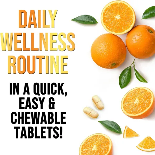 Vista 7 de Vitamina C 1000 mg por porción – Apoyo inmunológico diario extra fuerte con suplemento masticable de escaramujos – Sabor sabroso sin azúcar