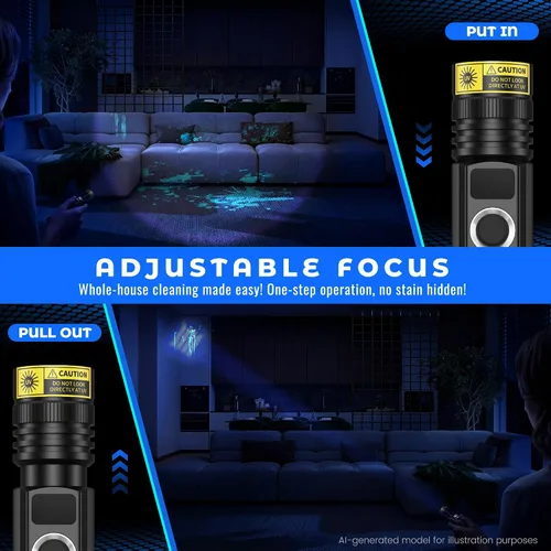 Vista 5 de DARKBEAM Luz negra recargable de la linterna ULTRAVIOLETA de 365nm