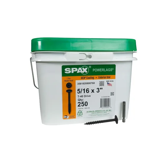 Vista 34 de SPAX Tornillos de retraso de madera estructural con cabezal de arandela exterior de 1/4" x 2-1/2", broca Torx T-Star (50 EA) incluida, resistente a